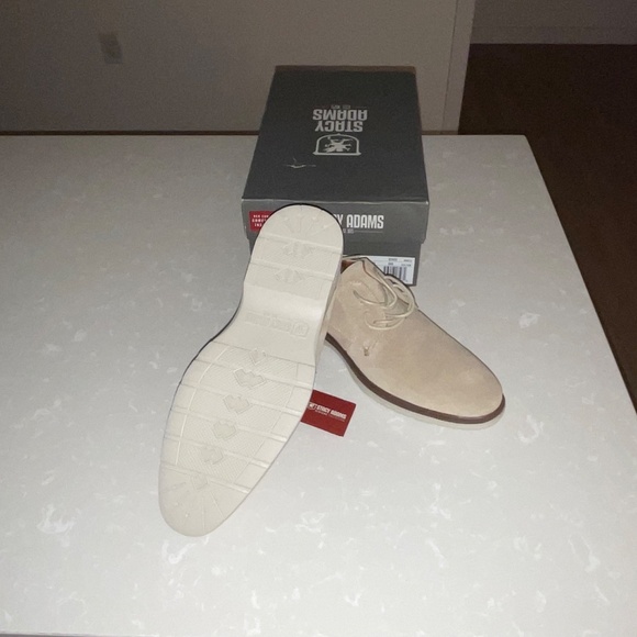 NWT Stacy Adams Tayson Sandstone Suede Oxford Dress Shoes, Men\'s 7 M